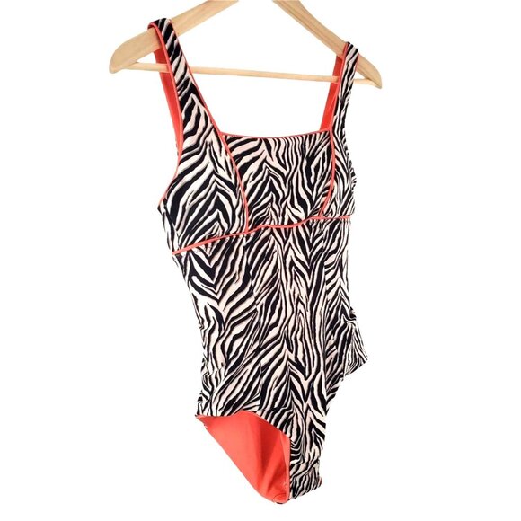 BECCA by Rebecca One-piece Woman's S Virtue Neon ZEBRA Animal Kingdom Swimwear - Picture 12 of 14